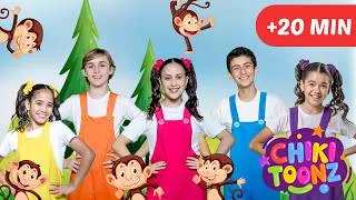 Thumbnail: Five Little Monkeys and More! 🐒🎶 | 20 Minutes of Kids Songs in English | Chiki Toonz
