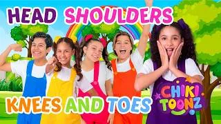 Thumbnail: 🎵Head Shoulders Knees and Toes | Learn Body Parts Song for Kids | Chiki Toonz — Kids Songs
