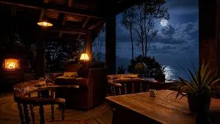 Thumbnail: Inside the Upper Floor of a Sea Cliff Cottage | Crackling Fireplace & Distant Ocean Waves for Sleep
