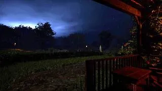 Thumbnail: Summer Rain & Distant Thunder at Night | Frog Chorus with Rain | Sounds for Deep Sleep