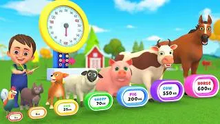 Thumbnail: Baby Animals Weight Challenge! 🐷 | Farm Animals for Kids | Learn Animal Weights with Fun Scale