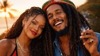 Thumbnail: Bob Marley × Rihanna 🌴 Ocean Fire ( Reggae Pop Fusion 2026 )