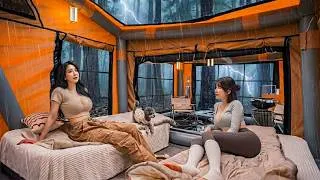 Thumbnail: Duo Camping in the Rain 🚙💨 | Sönmez Inflatable Tent Setup & Cozy Camping Food