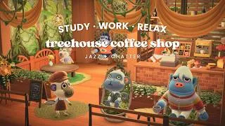 Thumbnail: Treehouse Café 🐒 1 Hour Funky Lo-fi 🦍 No Midroll Ads | ACNH Café Chatter | Study Music | Work Aid 🎧