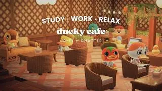 Thumbnail: Ducky Café 🦆 1 Hour Jazzy Lo-fi 🌿 No Midroll Ads | ACNH Café Chatter | Study Music | Work Aid 🎧