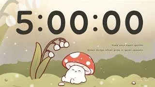 Thumbnail: 🍃 5 Hours Forest Focus with Mushie | Retro + Jazz Lofi | ADHD & Classroom Focus 🎧