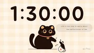 Thumbnail: ☕️ 90 minutes Quick Focus SPRINT | Relax and rewind | kitty + Slow Lofi | ADHD & Classroom Focus 🎧