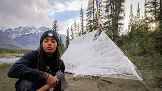 Thumbnail: We Slept in a Plastic Wrap Shelter (Near Freezing)