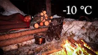 Thumbnail: Camping in deep snow - no tent, -10°C