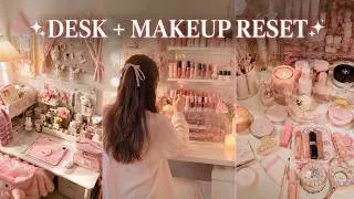 Thumbnail: STATIONERY DESK ORGANIZING + HUGE MAKEUP ORGANIZATION 2026 ✏️💄 | Satisfying Double Reset