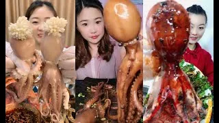 Thumbnail: 【China mukbang octopus challenge 】 asmr amazing mukbang seafood eating show compilation