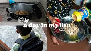 Thumbnail: A Realistic Day in My Life as a Nigerian Mom | Cooking, Cleaning & Daily Routine