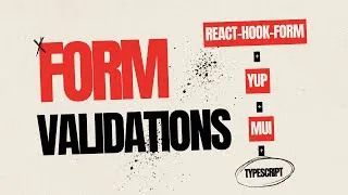 Thumbnail: React hook form with yup validations | React JS + Typescript