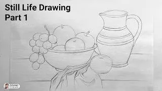 Thumbnail: Still Life Drawing for Beginners Step by Step | Pencil Shading | How To Draw Fruit Basket Jug Part-1