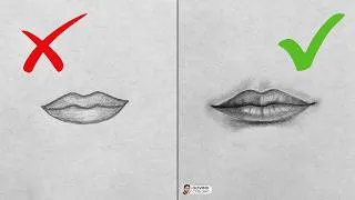 Thumbnail: Stop Drawing Lips Like This ❌ Draw Realistic Lips Easily ✅