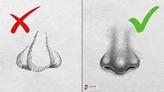 Thumbnail: Stop Drawing Nose Like This ❌ Draw Realistic Nose Easily ✅