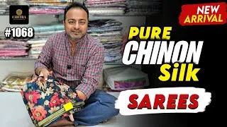 Thumbnail: #1068 🔥 Latest Chinon Silk Printed Sarees | New Designer Saree Collection for Women | Chitra Fashion