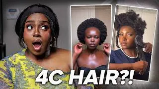 Thumbnail: Reacting to 4C Hair TikToks... Y'all Can't Be Serious