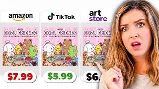 Thumbnail: I Bought the SAME Viral Coloring Book From TikTok vs Amazon vs Art Store..