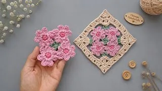 Thumbnail: How to Crochet Flower Granny Square | Chompu Handicrafts