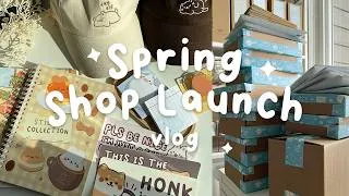 Thumbnail: small business vlog 🌷 spring shop launch, packing orders