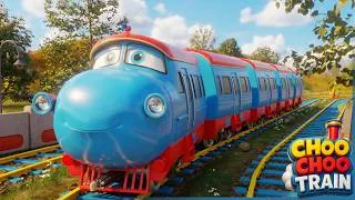 Thumbnail: Rescue Train Saves Fisherman from Waterfal! 🌊🚂 Fishing Adventure Gone Wrong | Train Cartoon for Kids