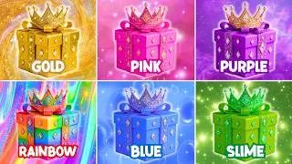Thumbnail: Choose Your Gift Box...! 💰Gold, 🩷Pink, 💜Purple, 🌈Rainbow,🔷Blue, OR 💚Slime