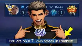 Thumbnail: I BROKE THE RANK SYSTEM AND GOT 77 WINSTREAK USING THIS CHOU STRATEGY!! - Mobile Legends