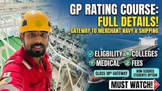 Thumbnail: GP Rating Course Full Details 2026 | 10th Pass Job in Merchant Navy (Hindi)