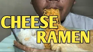 Thumbnail: ASMR/MUKBANG | Cheese Ramen, Spam, Fried Egg and Rice | Mouth Only