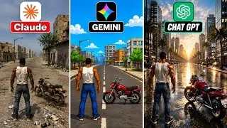 Thumbnail: WHO CAN MAKE BETTER INDIAN BIKE DRIVING 3D GAME! (CLAUDE VS GEMINI VS CHAT GPT)