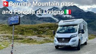 Thumbnail: We drive over the world-famous Swiss Bernina mountain pass and over the Forcola di Livigno to Italy