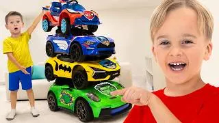 Thumbnail: Let’s Learn to Share: Fun story with toy ride on cars for kids