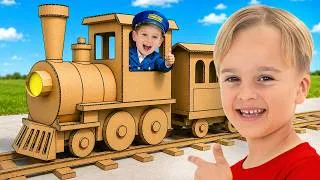 Thumbnail: Cardboard Train Adventure for kids with Chris