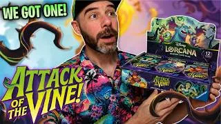 Thumbnail: Disney Lorcana Attack of the Vine Booster Box | We Got An ENCHANTED!