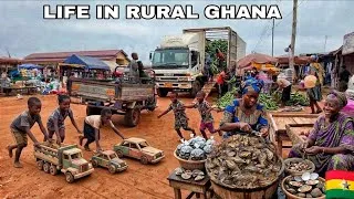 Thumbnail: LIFE IN RURAL GHANA. A DAY IN MY LIFE SHOPPING AND COOKING DELICIOUS KOKONTE AND PEANUT OKRO SOUP 🍲.