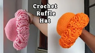 Thumbnail: How To Crochet a Ruffle Hat | Step by Step tutorial for beginners (Updated Version)