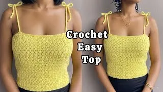 Thumbnail: Easy Crochet Top | Beginner Friendly Step-by-Step Crochet Summer