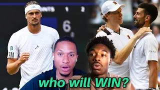 Thumbnail: Sinner DOMINATES Djokovic 😮‍💨 Will Zverev stop him in the final?