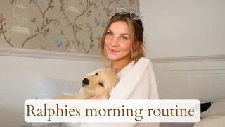 Thumbnail: My REALISTIC morning routine with a golden retriever puppy...