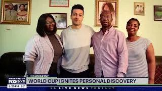 Thumbnail: Football fan in England also rallies for Ghana amidst a shocking backstory tied to his late father