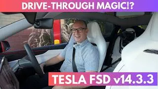 Thumbnail: TESLA FSD V14.3.3 does Drive-Through, Car Parks, and more | But any issues?