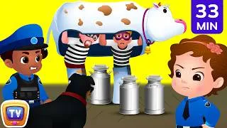 Thumbnail: ChuChu TV Police | Saving Milk + Train Escape & Magical Elephant | 33 Min