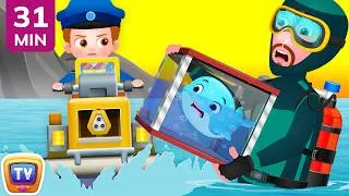 Thumbnail: ChuChu TV Police | Saving Dolphins + Moon Rocks & Helicopter Chase | 31 Min