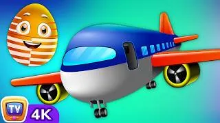 Thumbnail: Surprise Eggs Toys – Public Transport Vehicles for Kids | Aeroplane & more | ChuChu TV #ChuChuTV100M
