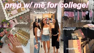Thumbnail: Prep with me for back to school! 🛍️✏️|shopping, nails, school supplies, dorm decor, and more!
