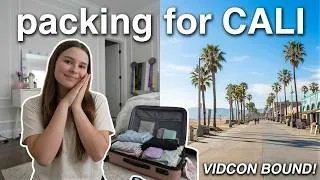 Thumbnail: we're going back to Cali!! 🫶 pack with me for VidCon