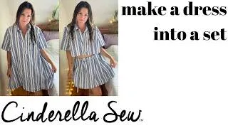 Thumbnail: How to make dress into set - Cut a dress into a skirt and shirt - Easy hand sewing no machine needed