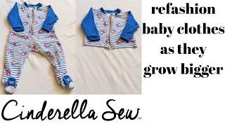 Thumbnail: Cut a onesie into sweater - Repurpose old baby clothes - Upcycle babies clothing when its too small