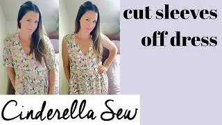 Thumbnail: How to cut sleeves off a dress no sewing - Easy way to take sleeve off a shirt - Remove sleeves DIY